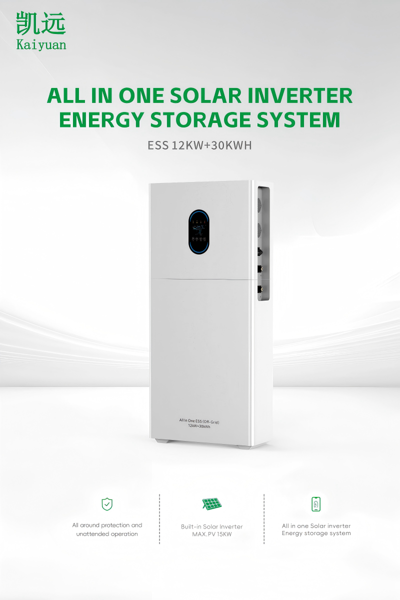 ALL IN ONE SOLAR INVERTER ENERGY STORAGE SYSTEM ESS 12KW+30KWH-European standard ALL IN ONE SOLAR INVERTER ENERGY STORAGE SYSTEM ESS 12KW+30KWH-European standard