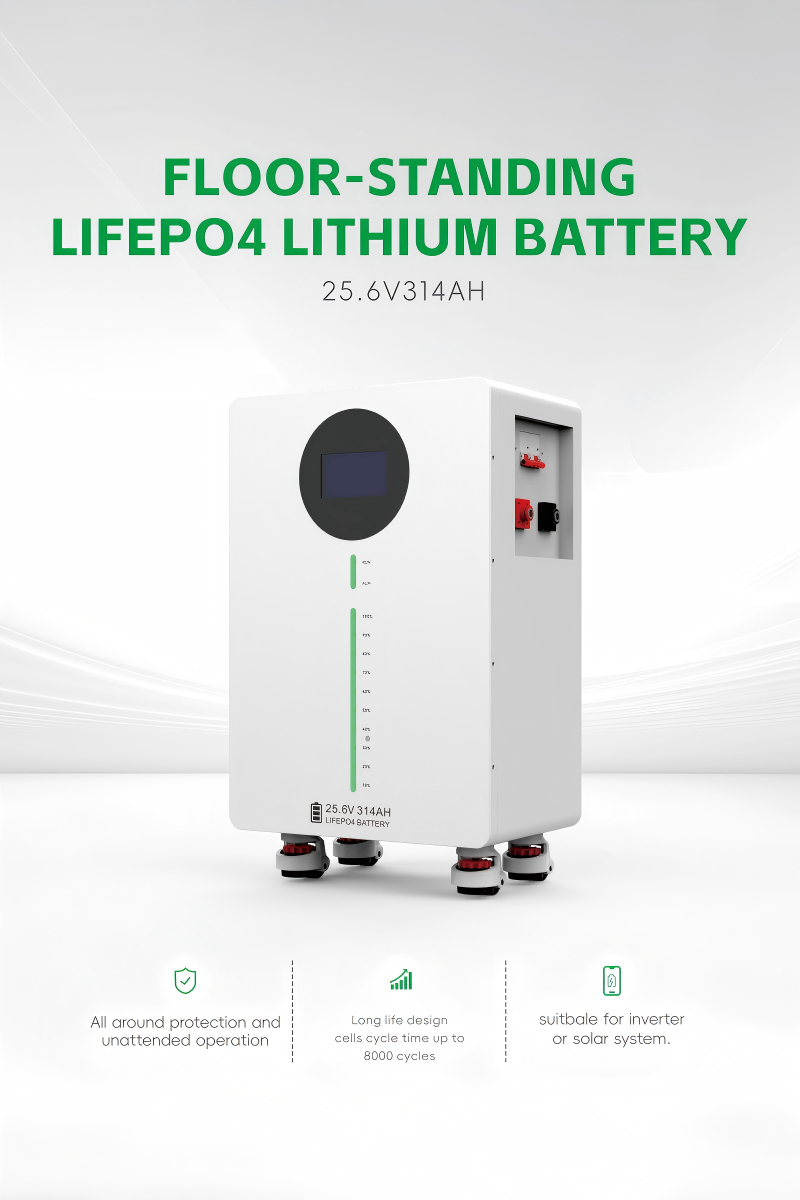 FLOOR-STANDING LIFEPO4 LITHIUM BATTERY 25.6V314AH